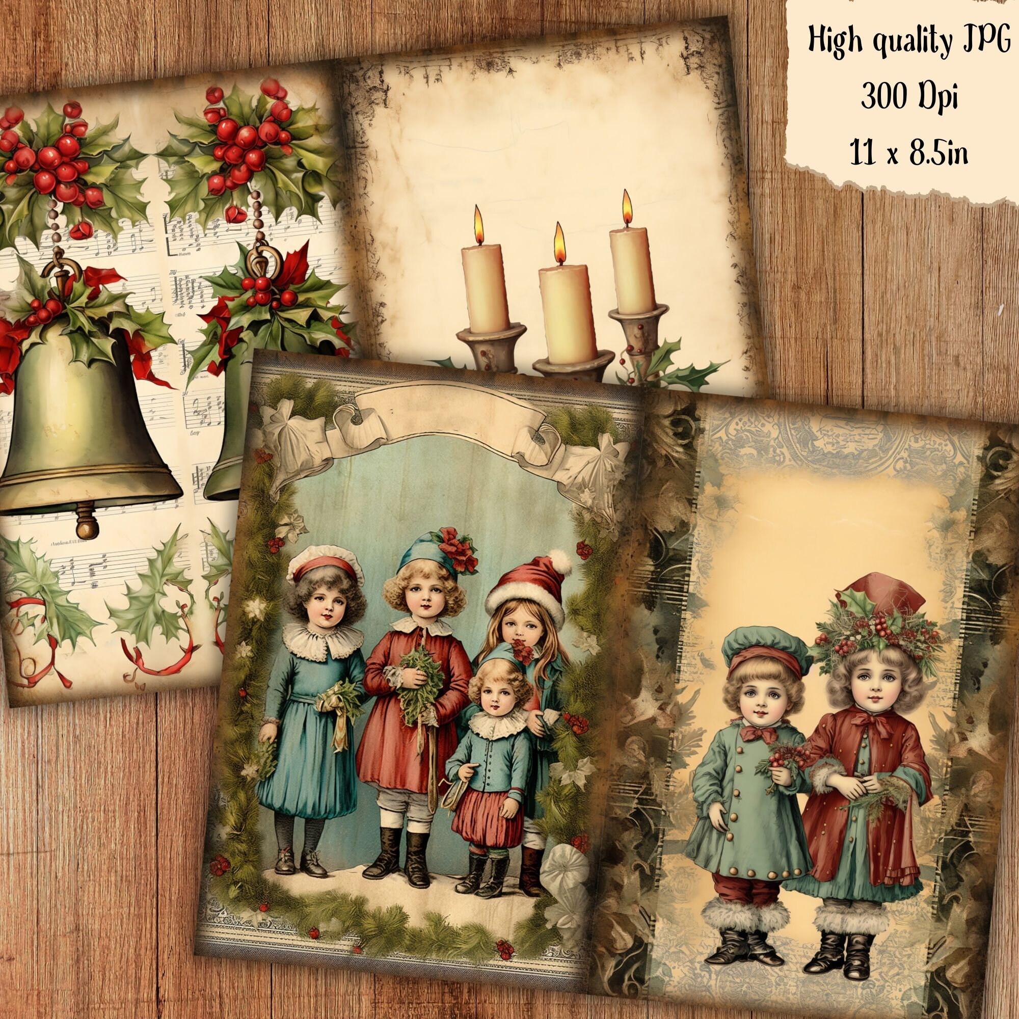 ヴィンテージクリスマスジャンクジャーナルキット メリークリスマス