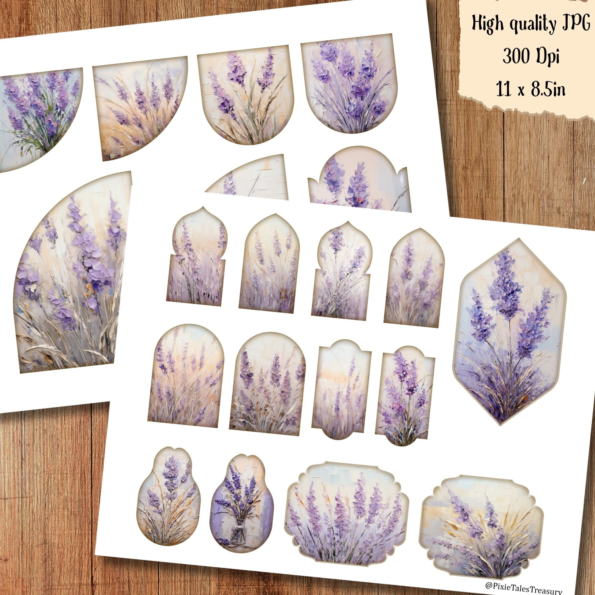 Lavender Flower Junk Journal Pages ADDON KIT Junkjournal Paper - Etsy