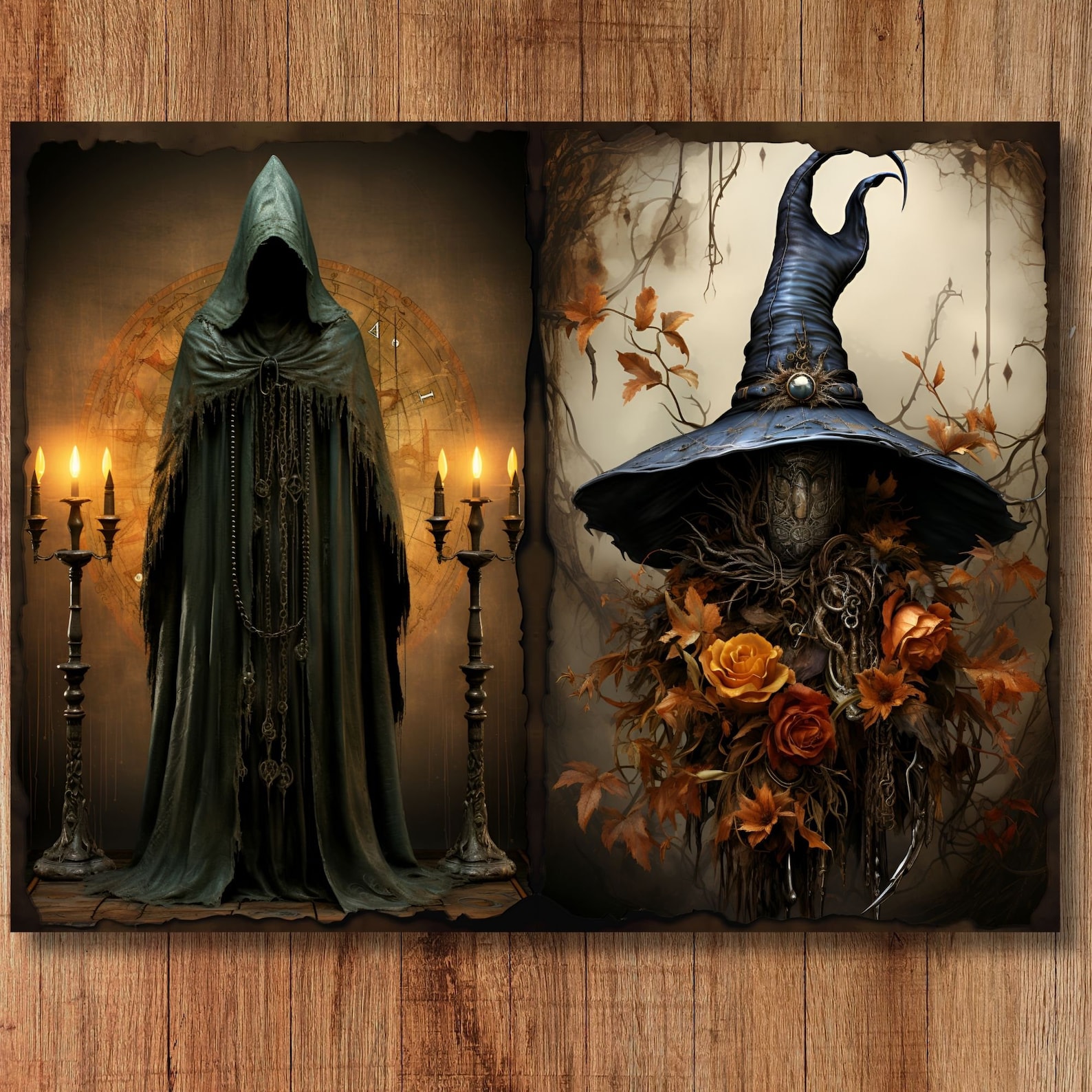 Spooky Witchcraft Junk Journal Pages Magical Dark Witch Junkjournal Kit ...