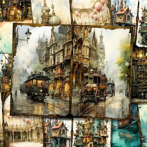 Steampunk Junk Journal Kit Victorian Junk Journal Steampunk Digi Kit Printable Steampunk Scrapbook Paper Craft Journaling Collage Sheet