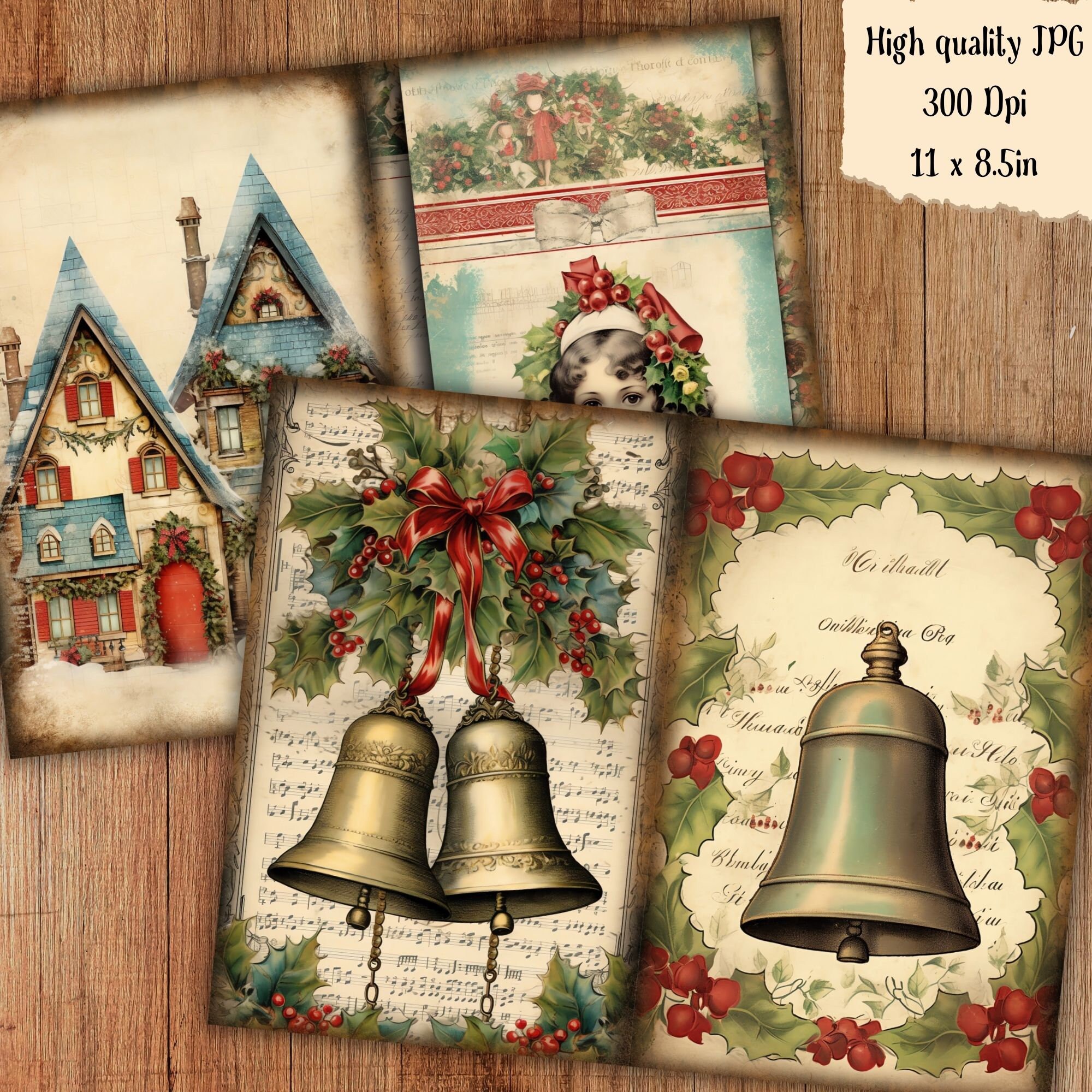 ヴィンテージクリスマスジャンクジャーナルキット メリークリスマス