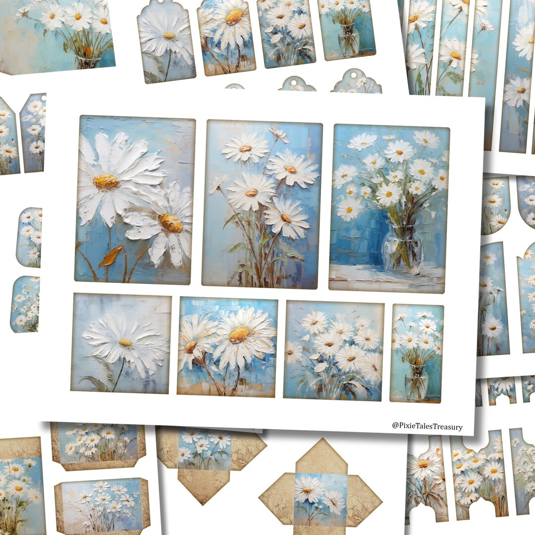 Flower Junk Journal Pages ADDON KIT Junkjournal Paper Floral Printable ...