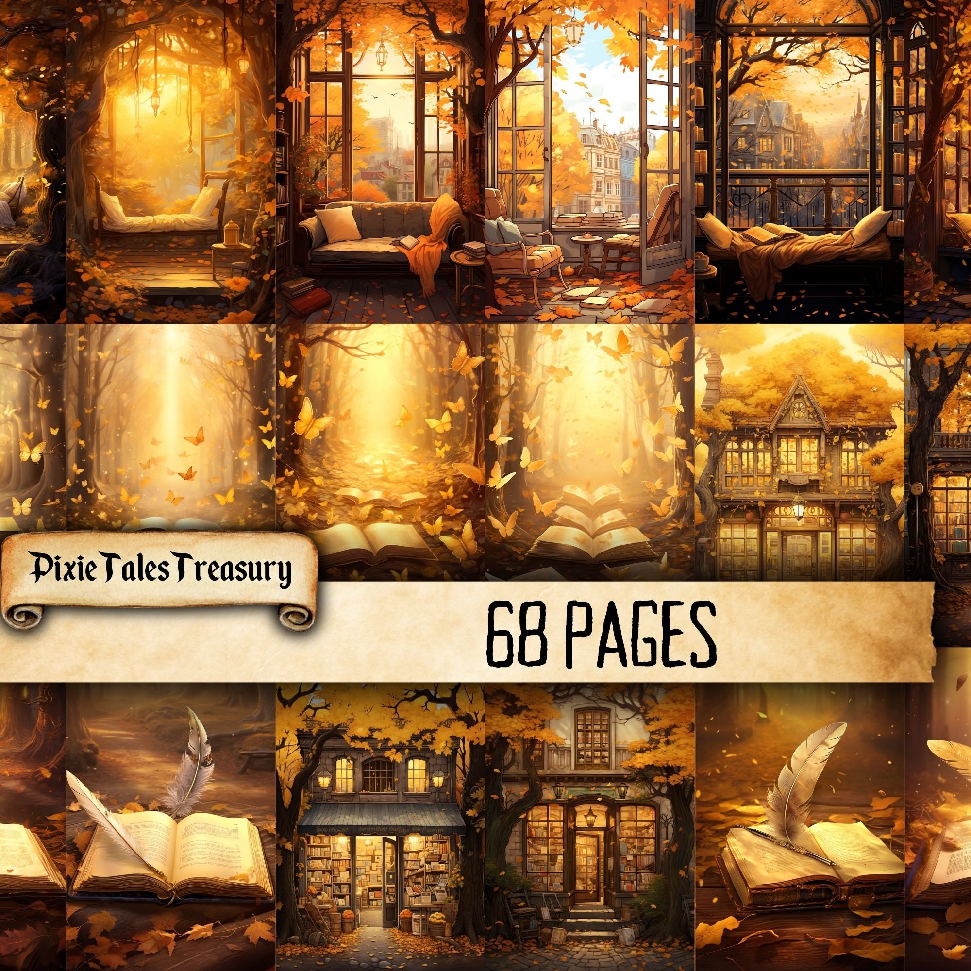 Golden Enchanted Junk Journal Kit Magical Fairytale Forest Journal ...