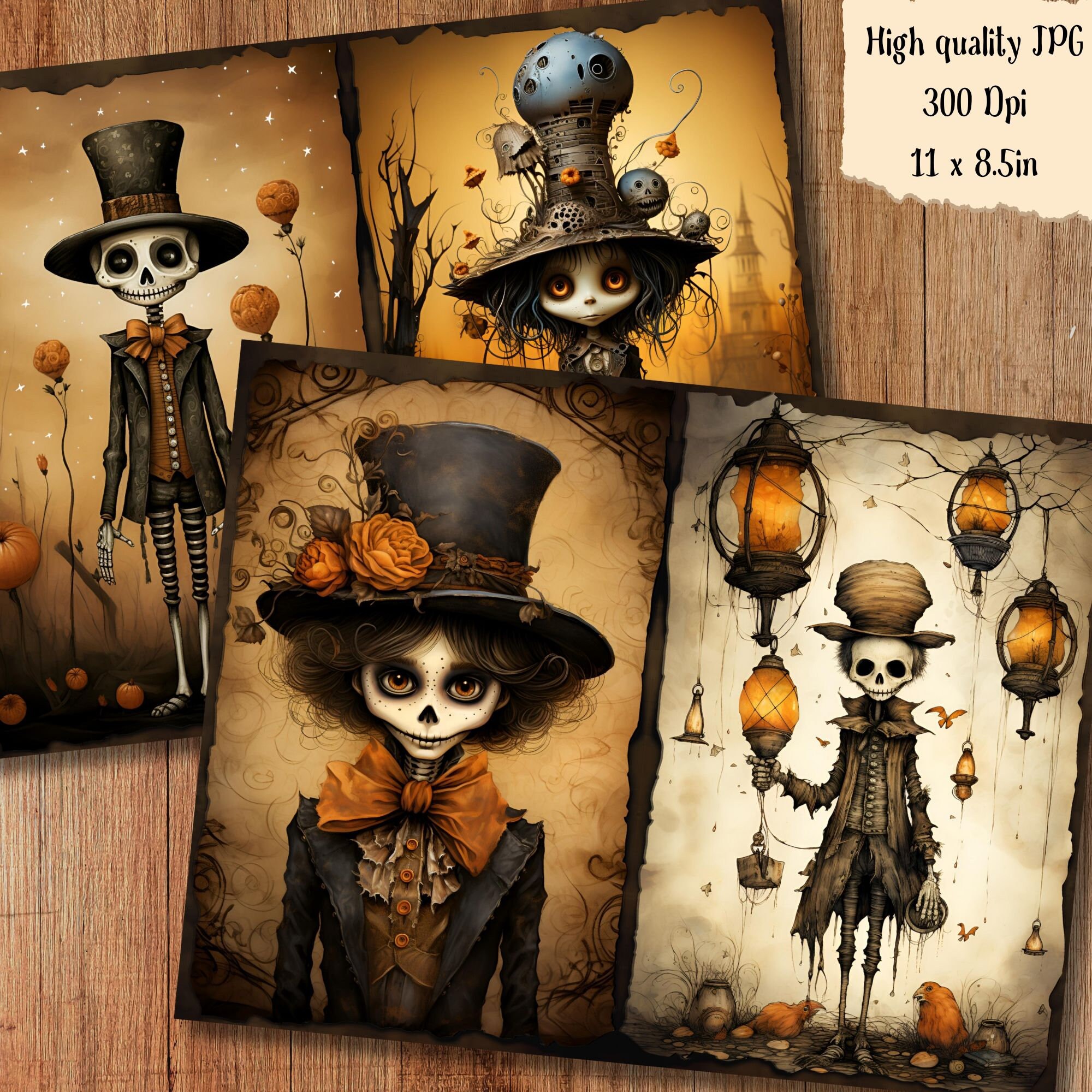 ハロウィンジャンクジャーナルページ 不気味なハロウィンジャンク