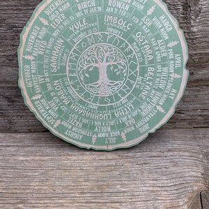 Wooden Celtic Tree Calendar, Tree of Life, Wheel of Life, Wheel of the ...