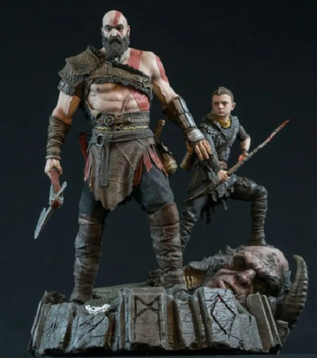 God of War Action Figure Kratos Atreus Etsy