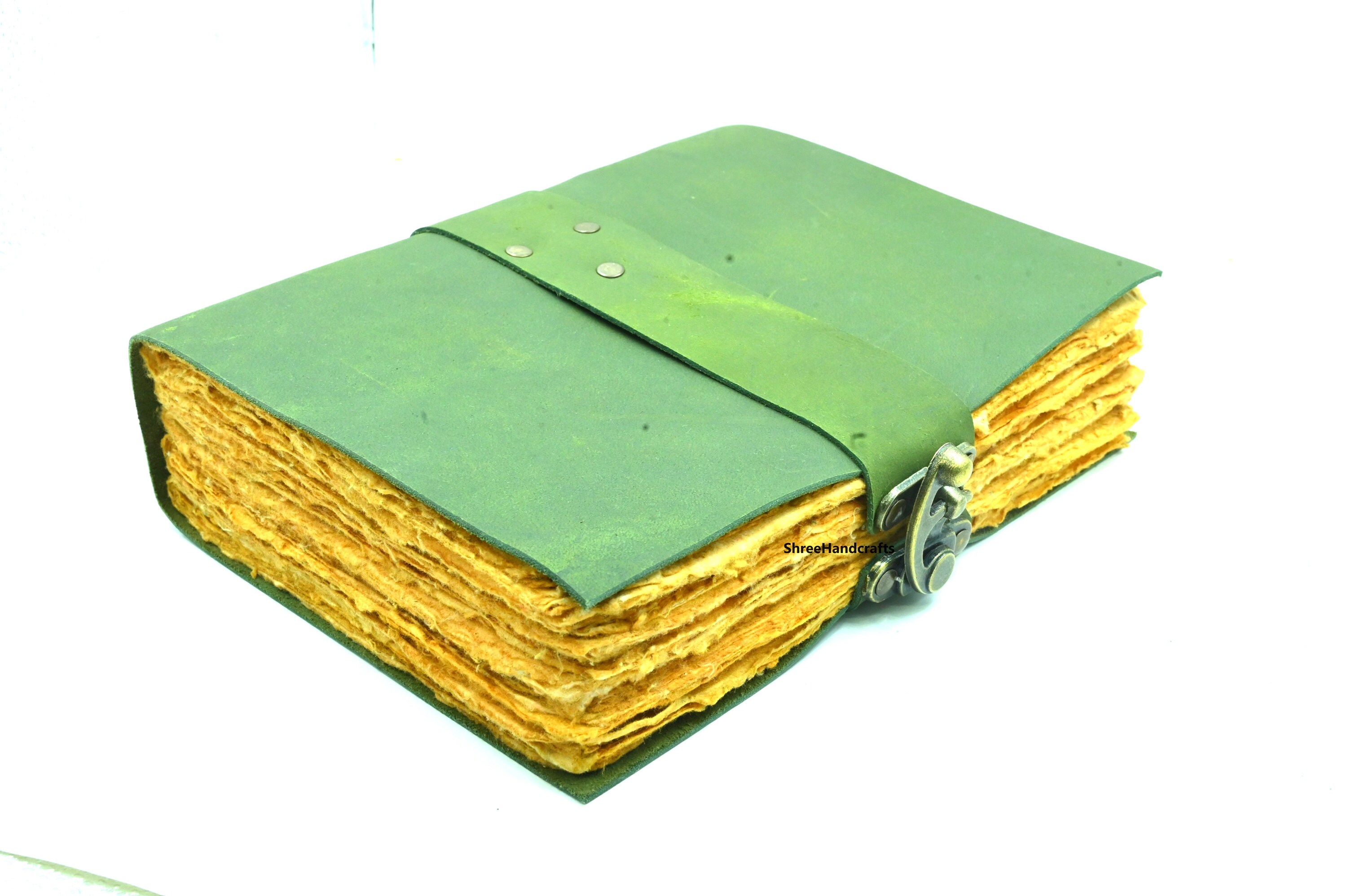 Personalized leather journal antique handmade bound journal with