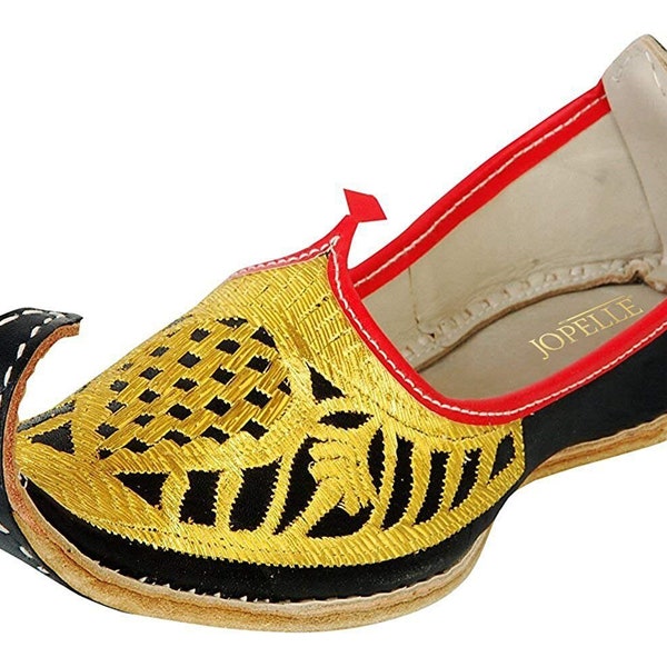 Aladdin schoenen voor heren, Rajasthani mojdi, Indiase leren schoenen, herenloafers Handgemaakte traditionele schoenen Etnische schoenen Indiase schoenen