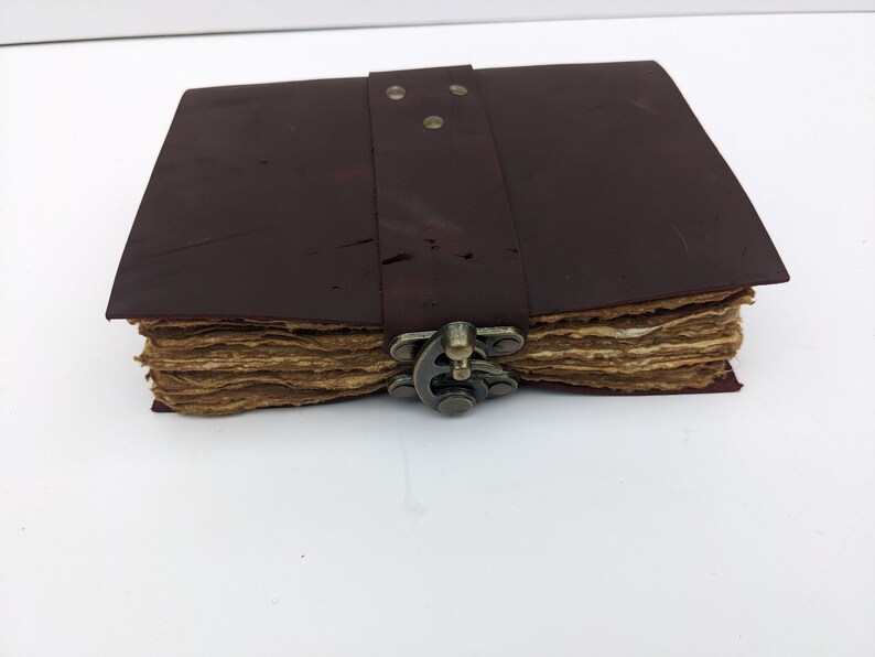 A4 LEATHER JOURNAL With Lock Closure ,celtic Design Diary, Leather