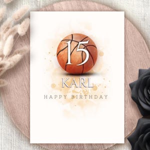 Personalised Sport Lover Birthday Card - Ball Game Birthday Card - Customisable Football Greeting Card - Custom Name Card