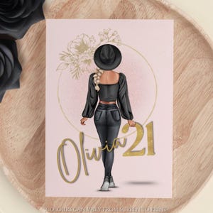 Carte personnalisée 21e anniversaire Carte personnalisable 18e anniversaire Carte de voeux joyeux anniversaire faite main
