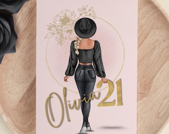 Personalised 21st Birthday Card Customisable 18th Birthday Card Happy Birthday Greeting Card Handmade