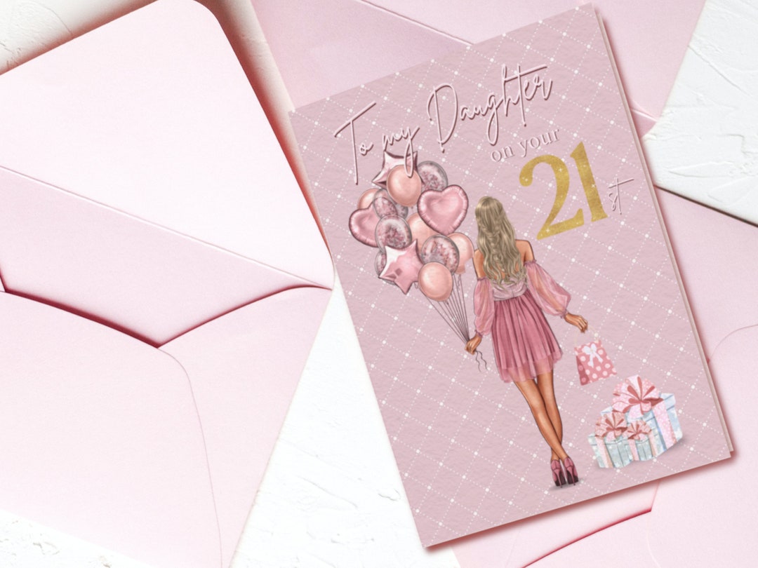 Printable 21st Birthday Card for Daughter Birthday Card for - Etsy