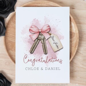 Carte de voeux personnalisée pour votre nouvelle maison Félicitations pour votre nouvelle maison Carte aquarelle pour déménagement Clés de la maison