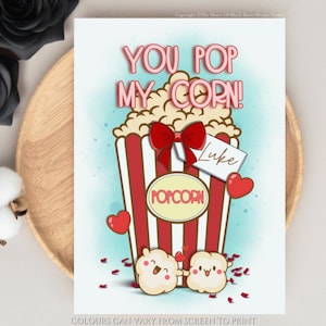 Carte de voeux personnalisée pour vous, pop my corn
