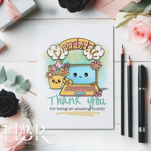Personalisierte Danke, dass Sie eine erstaunliche Buddy Grußkarte sind Benutzerdefinierte Schulfreund Dankbarkeitskarte Schulabgänger Postkarte