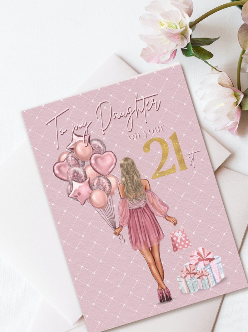Printable 21st Birthday Card for Daughter Birthday Card for - Etsy