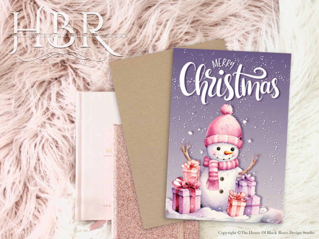 Snowman Christmas Card Printable Pink Merry Christmas Card 5x7 Etsy snowman-christmas-card-printable-pink-merry-christmas-card-5x7-etsy