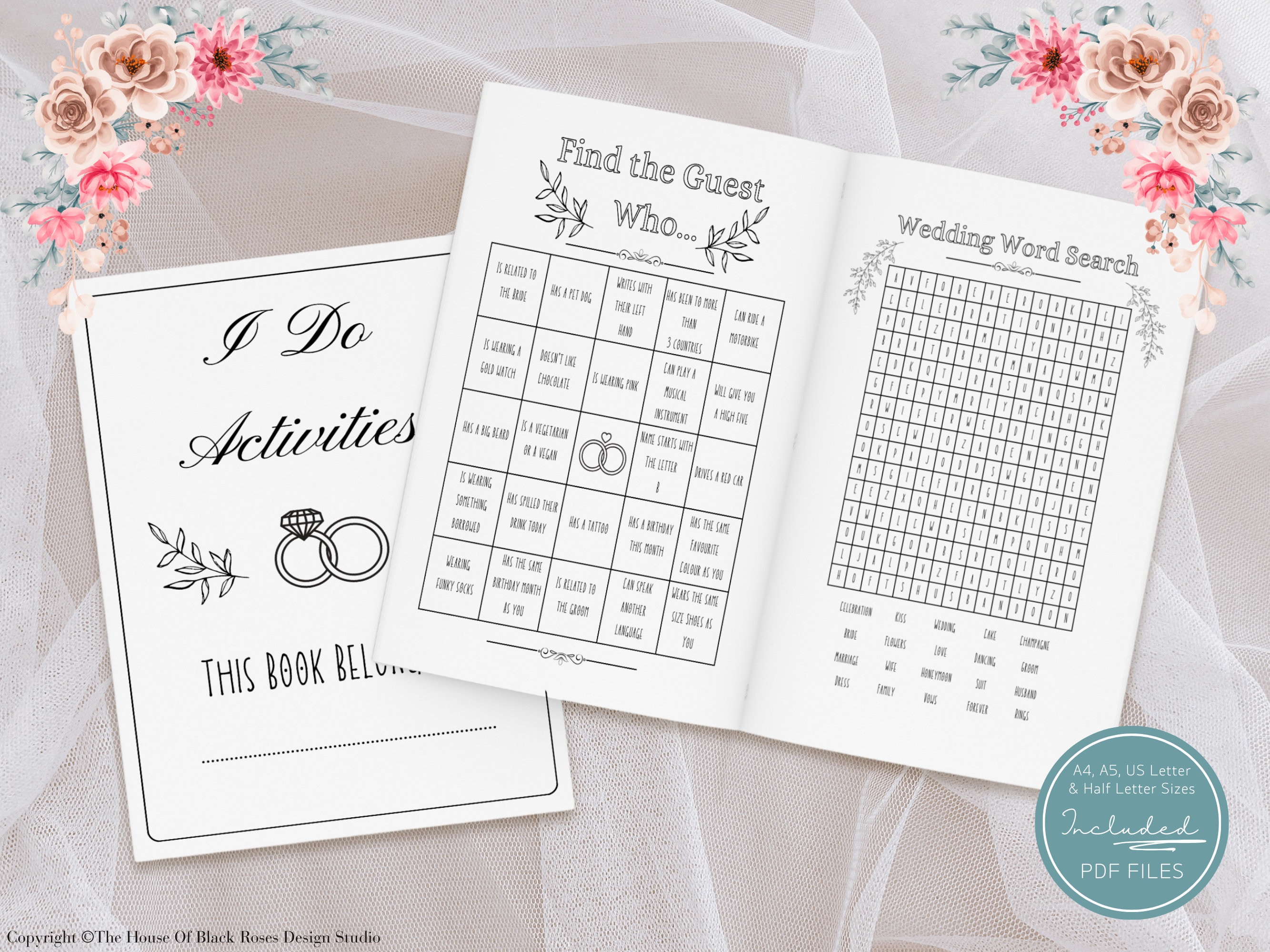Printable Kids Wedding Activity Pack for Children Printable Wedding ...