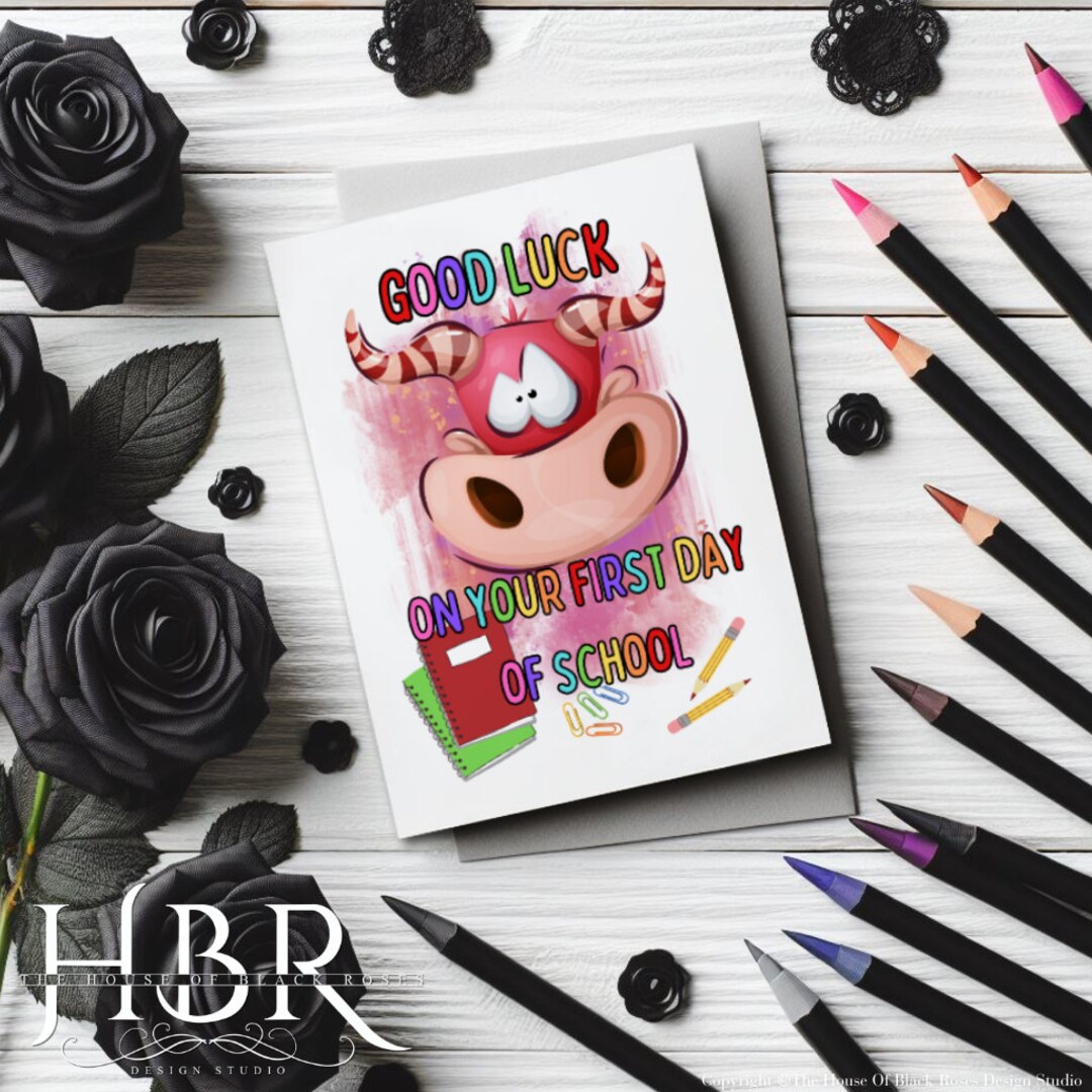 Digital Download School Card Printable Good Luck Card 1st Day of School ...