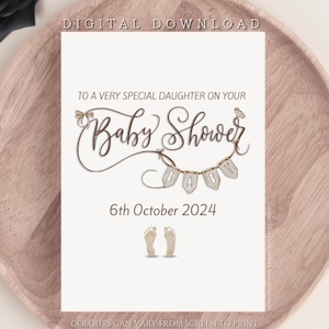 DIGITALER DOWNLOAD Personalisierte Baby Shower Karte Anpassbare geschlechtsneutrale Baby Shower Card auf Ihrer Baby Shower Schwangerschaftskarte