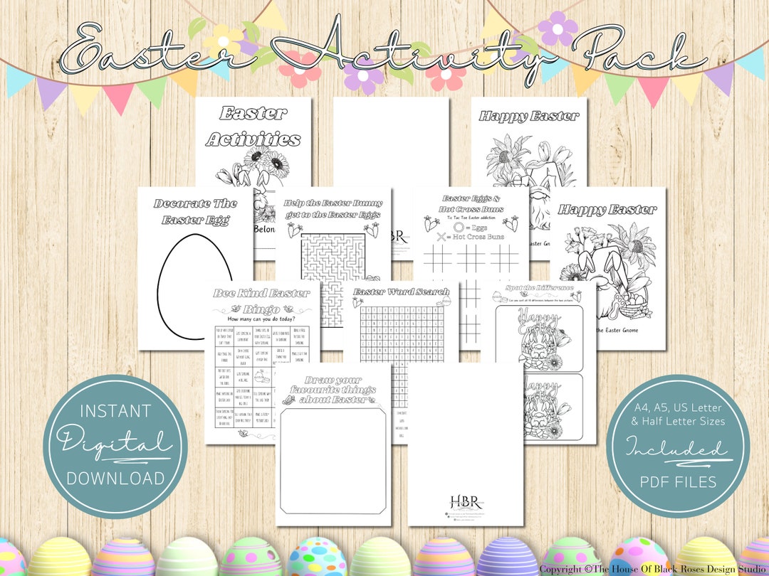 Printable Kids Easter Activity Pack for Children Printable Fun ...