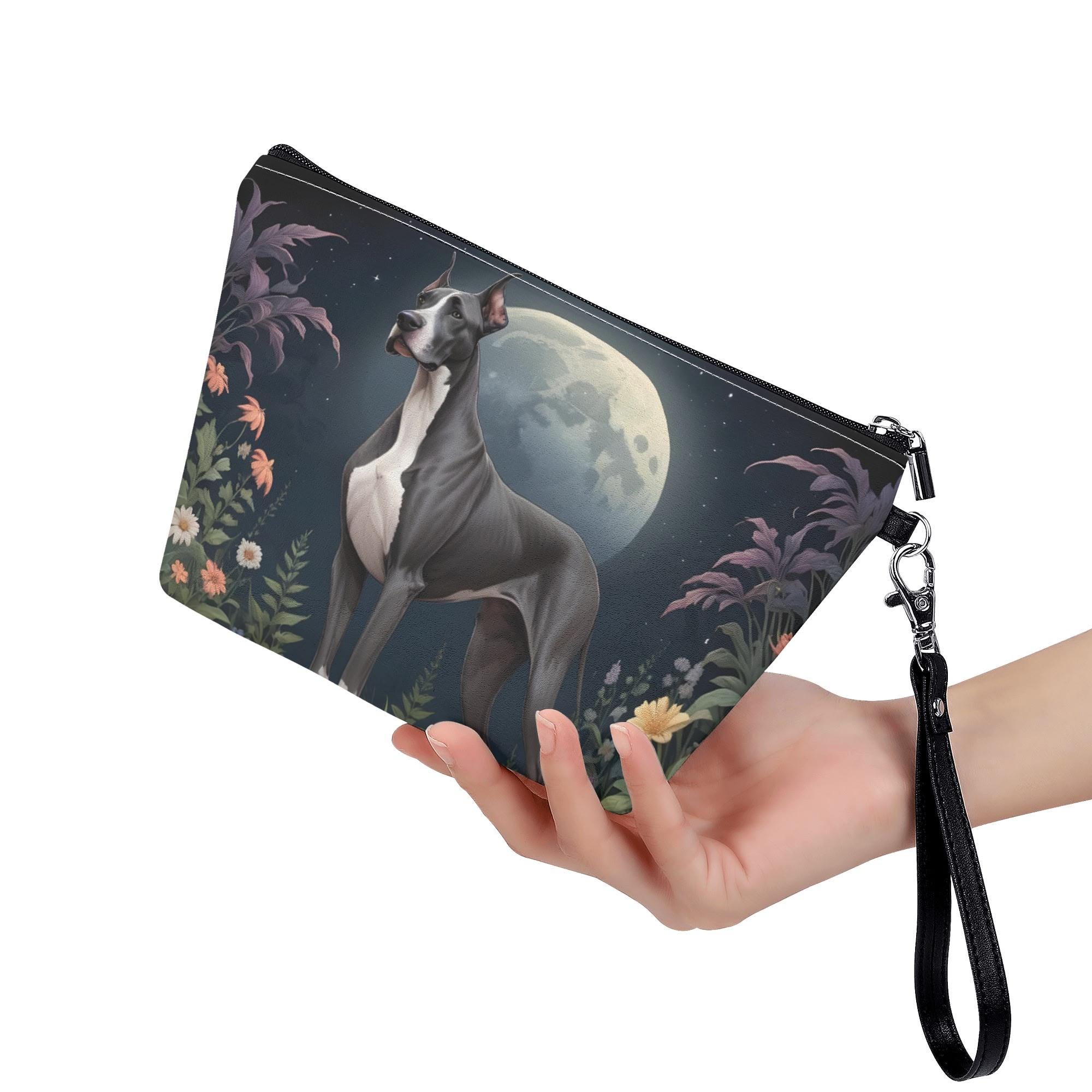 BDPWSS Deutsche Dogge Makeup-Tasche – Canvas, 23x17 Cm, Mit „Peace Love Great Danes“-Aufdruck