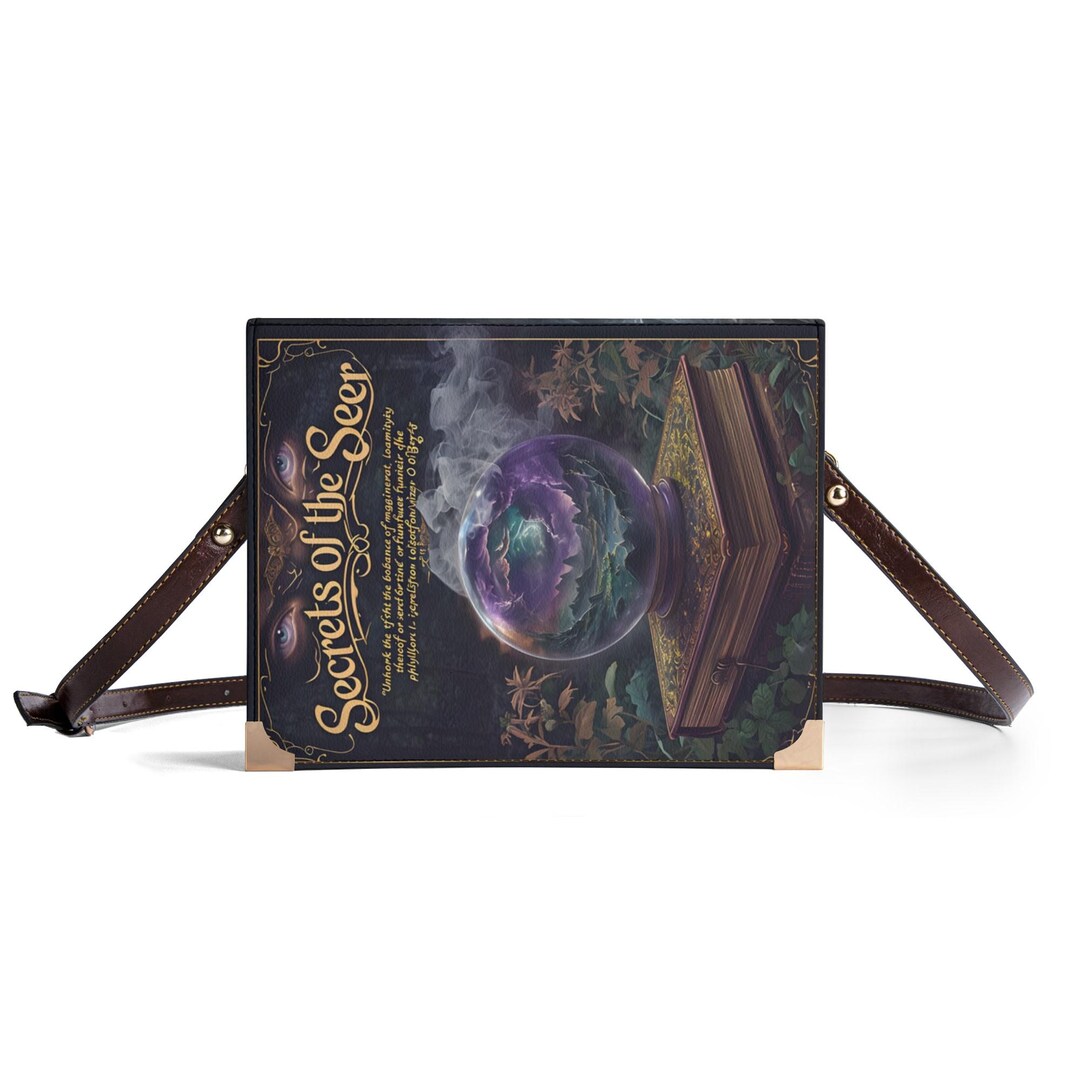Witchcore Book Purse Secrets of the Seer Book Cover Crossbody Bag for ...