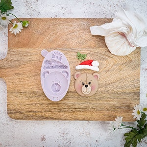 Cupcake Top - Teddy Face Silicone Mould
