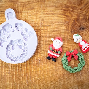 Miniature Mr & Mrs Claus Silicone Mould