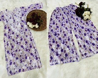 Mul Chikankari Kurti Palazzo Set | Hand Embroidered Ghas Patti Cotton Ethnic Wear