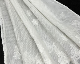 Kota Doriya Dupatta hecho a mano: bordado Lucknowi Chikan