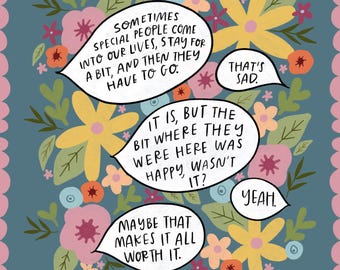Bluey Friendship Quote Print