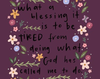 Christian Quote Print: Calling - Inspirational Art (Digital Print)