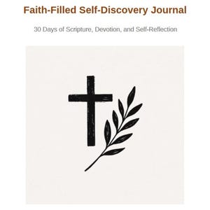 30-Day Christian Self-Discovery Journal | Printable Scripture, Devotion & Prayer Prompts | Bible Study, Gratitude |  Spiritual Journal