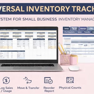 Universal Inventory Tracker Spreadsheet for Excel & Google Sheets | Multi Location Stock, Purchases, Sales, Transfers, Counts, Reorder