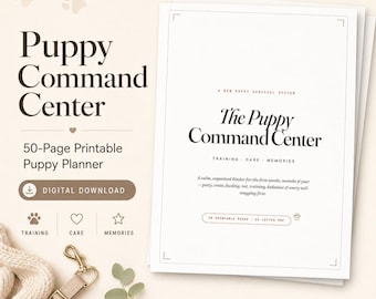 Puppy Command Center Planner • New Puppy Training Binder (PDF Download)