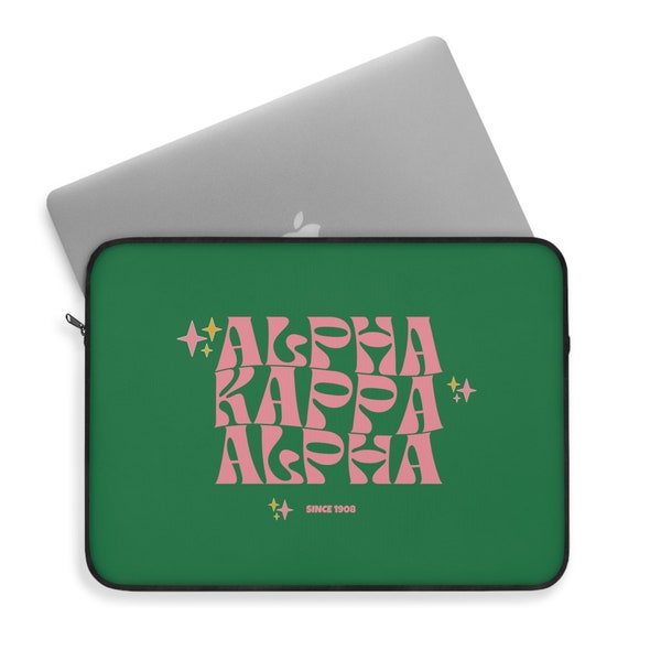 Green AKA Computer Bag AKA Laptop Sleeve for 12 inch 13 inch 15 inch Alpha Kappa Alpha Computer Bag aka paraphernalia