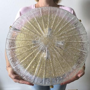 Free Shipping! Mid Century Modern 60s MCM wall light Hillebrand Germany Murano glass hand-picked sunburst ceiling light XXL diameter: 50 cm