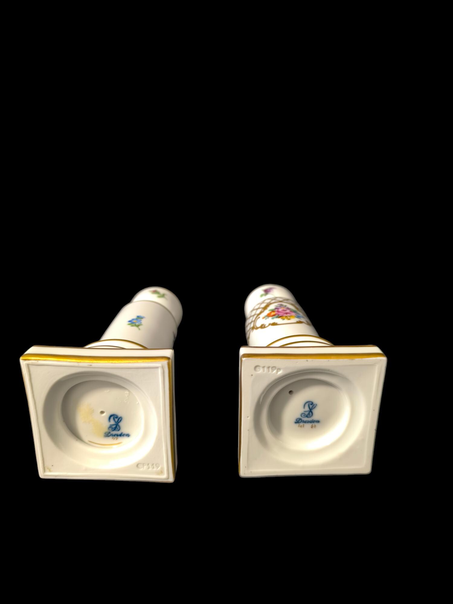 希少 Dresdenドレスデン カールティーメ工房 天使の燭台ペア キャンドル