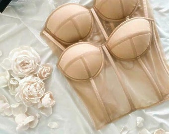 Corsetto con coppe beige - stringendo, correggendo