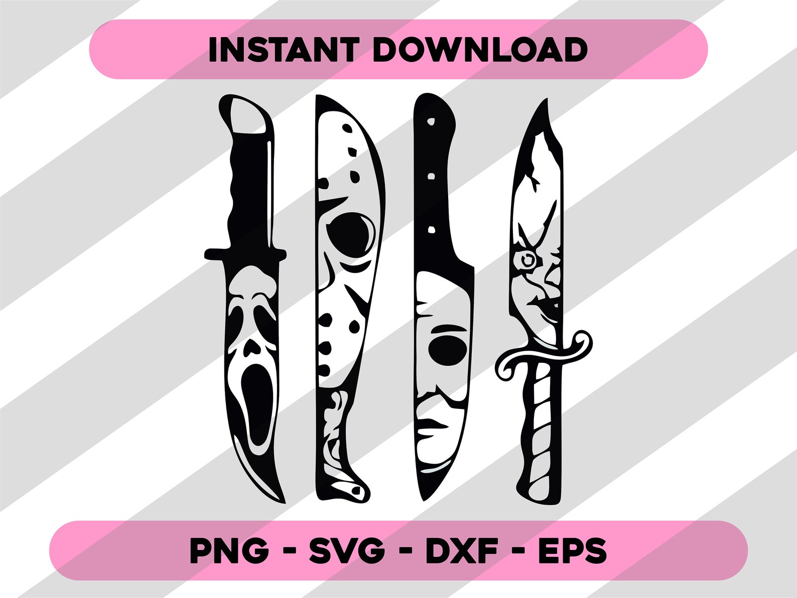 Horror Movie Knives Svg Halloween Svg Halloween Knife Svg Etsy