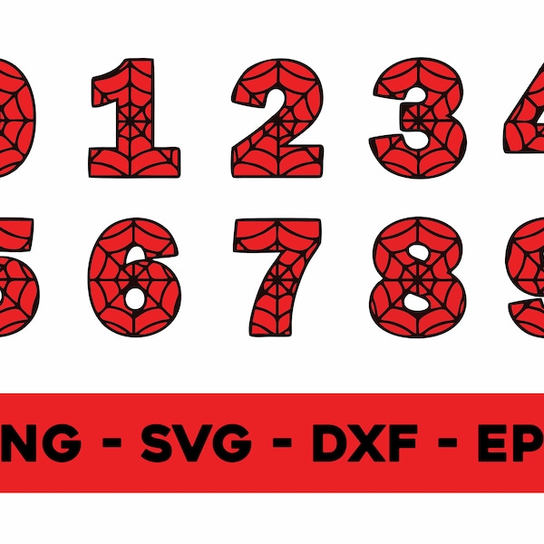 Number Svg, Number Clipart, Number cut file for Cricut, Numbers svg, Number silhouette, Numbers Sticker, Numbers Clipart