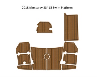 2018 Monterey 234 SS Swim Platform Step Pad Boat EVA Foam Faux Teak Deck Floor