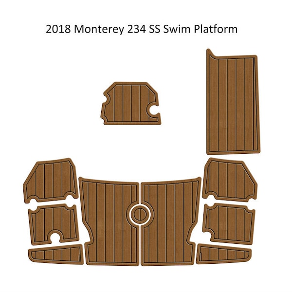 2018 Monterey 234 SS Swim Platform Step Pad Boat EVA Foam Faux Teak Deck Floor