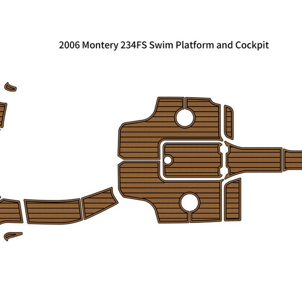2006 Monterey 234FS Swim Platform Cockpit Pad Boat EVA Foam Teak Deck Floor Mat