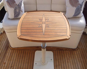 Plateau de Table en teck en forme de baril de bateau, caravane de Yacht marin 450 × 600/500 × 700/610x940mm