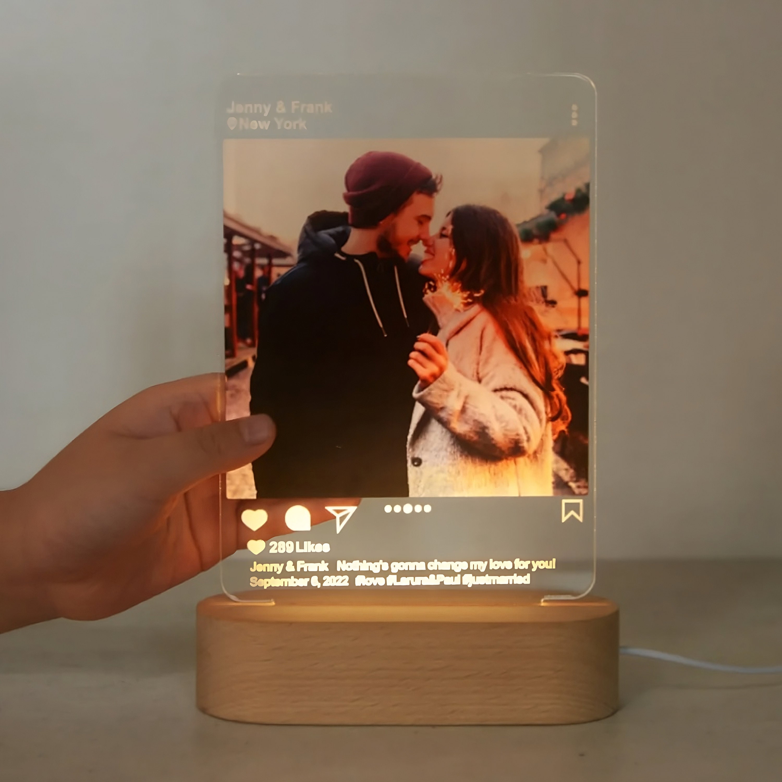 Customised 3d Lamp, Personalised Photo Frame, Instagram/spotify Custom ...