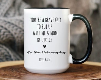 Personalized Stepdad Father's Day gifts, Father's Day Gifts From Kids, Funny Gifts for Stepfather, Bonus Dad Mug, Funny Stepdad Gift