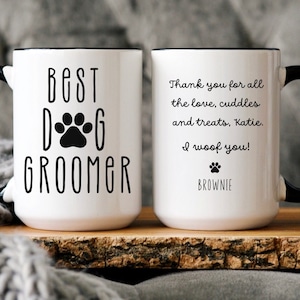 Dog Groomer Mug, Pet Grooming Gift for Dog Groomer, Dog Grooming, Personalized Dog Groomer Mug, Funny Thank You Gift For Best Dog Groomer